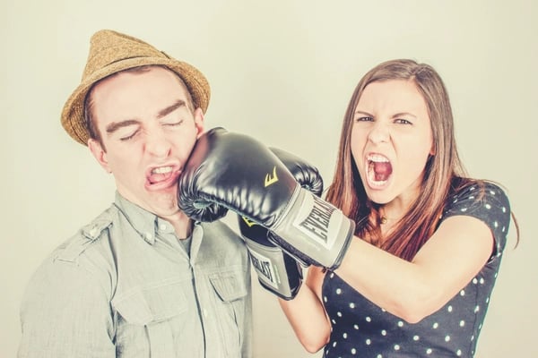 buddy punching time clock boxing glove