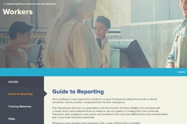 nys sexual harassment prevention guide to reporting