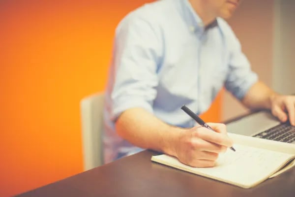legal form business man writing