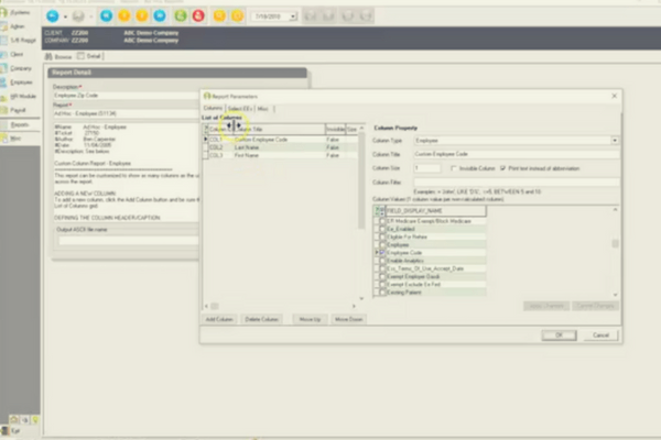 Creating Ad Hoc Reports in Evolution Classic