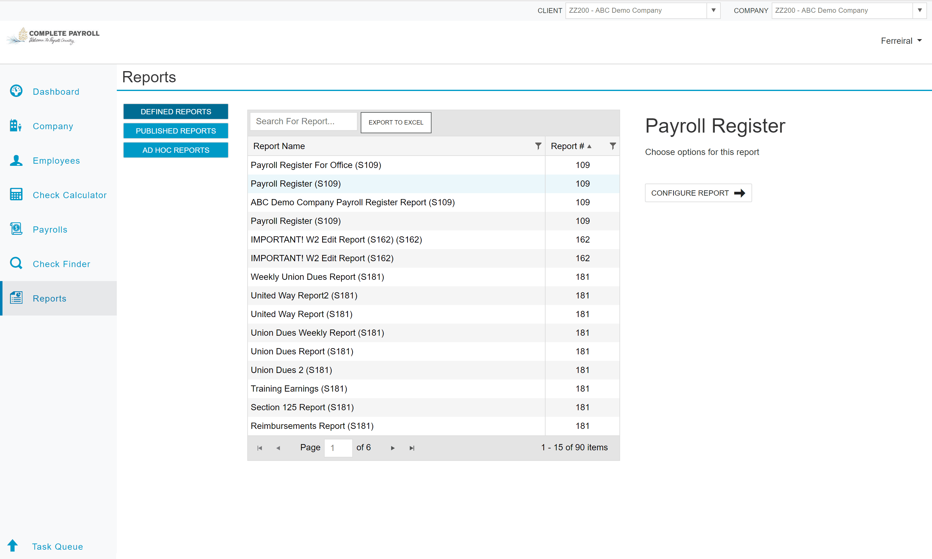 Running Reports in Evolution Payroll
