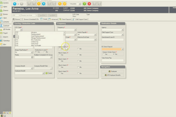 Direct Deposit Setup in Evolution Classic