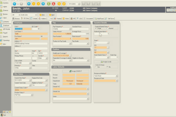 Entering Employee Tax Overrides in Evolution Classic