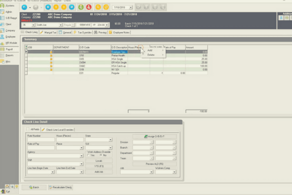 Job Cost and Certified Payroll Entries in Evolution Classic