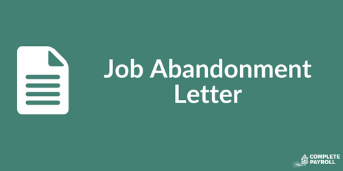 Job Abandonment Letter