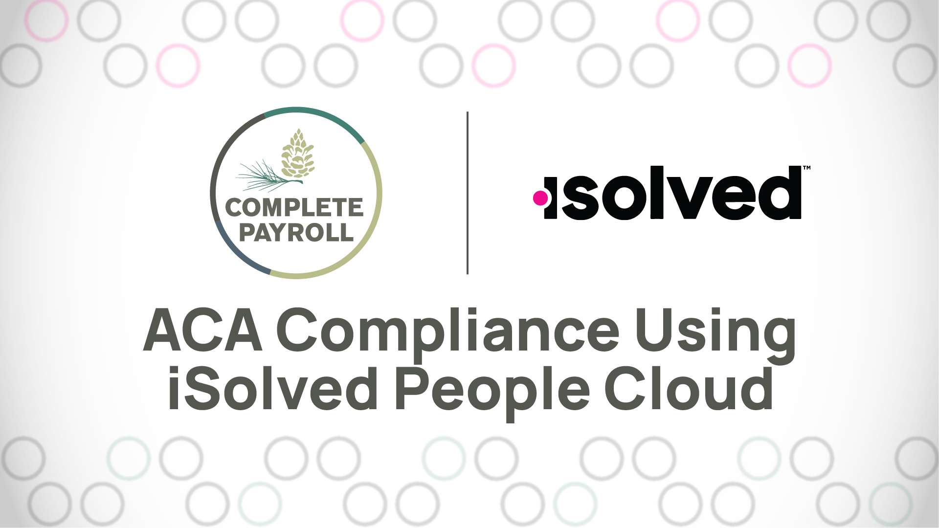 ACA Compliance Using iSolved People Cloud