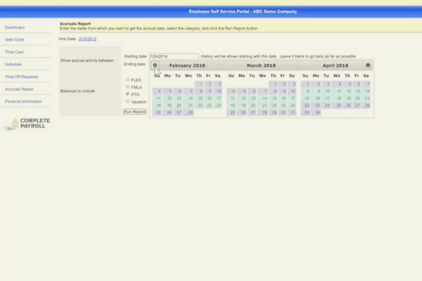 Running Employee Accruals Reports in TimeWorks Plus